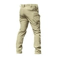 Wangxldd Mens Casual Cargo Pants Elastic Waist Stretch Drawstring