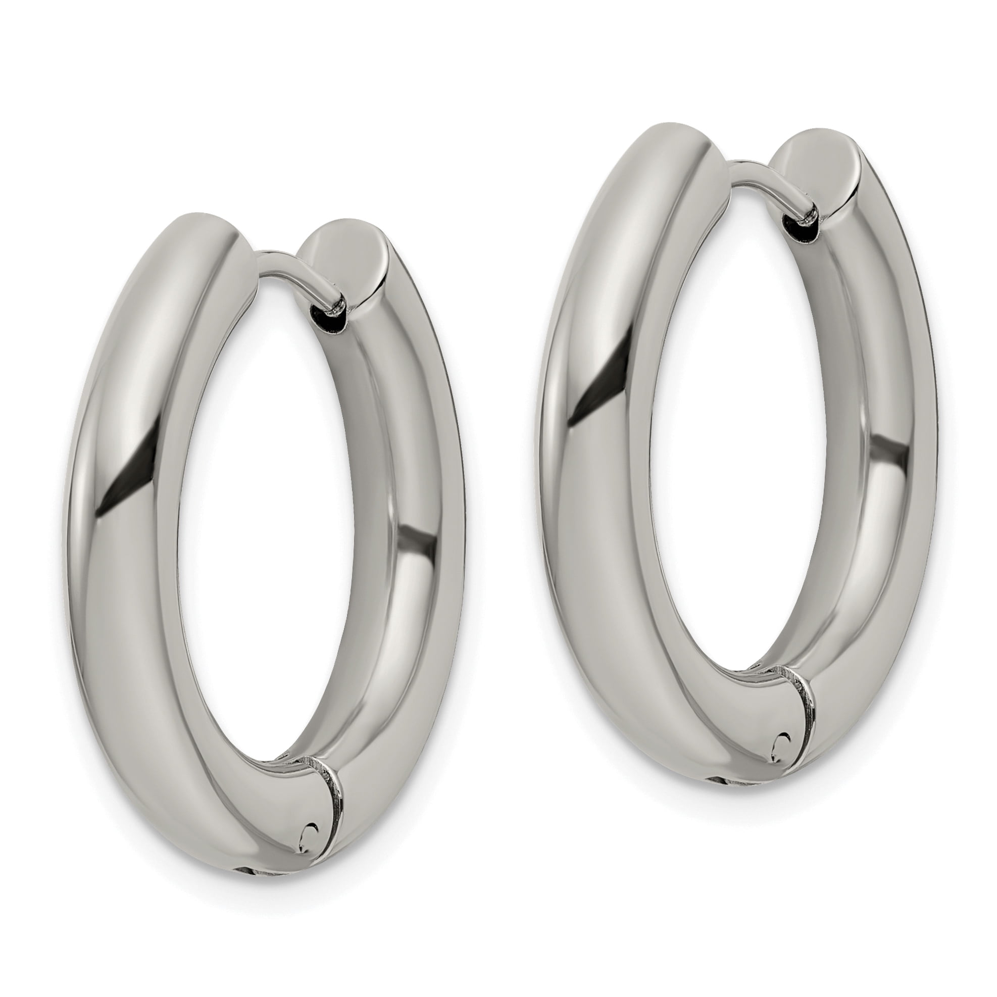 304 Stainless Steel Hoop Earrings, for Jewelry Making and Earring Repair,  Stainless Steel Color, 24 Gauge, 18~19x15x0.5mm
