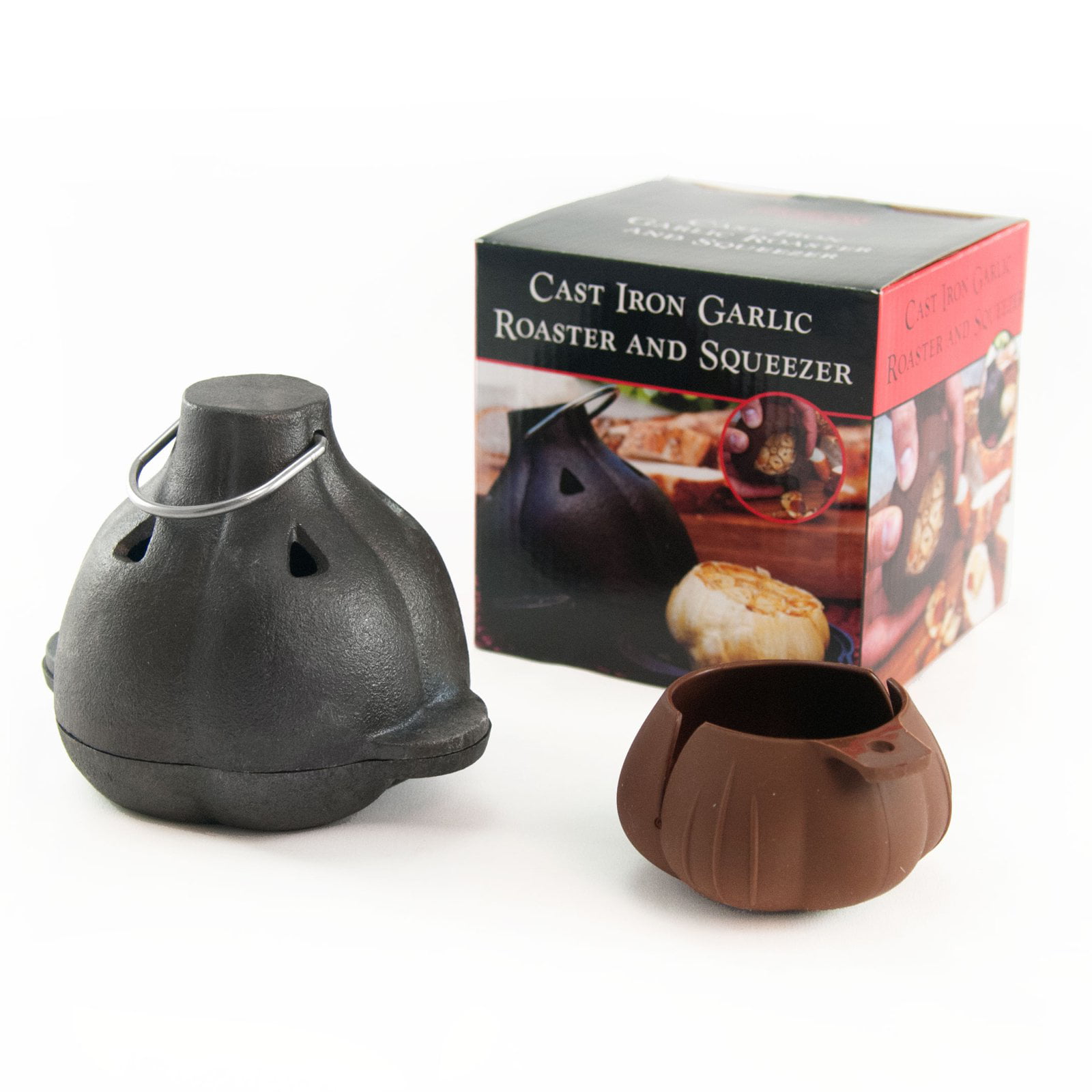Charcoal Companion Cast Iron Garlic Roaster And Squeezer Set For Kitchen Or Grill Walmart Com