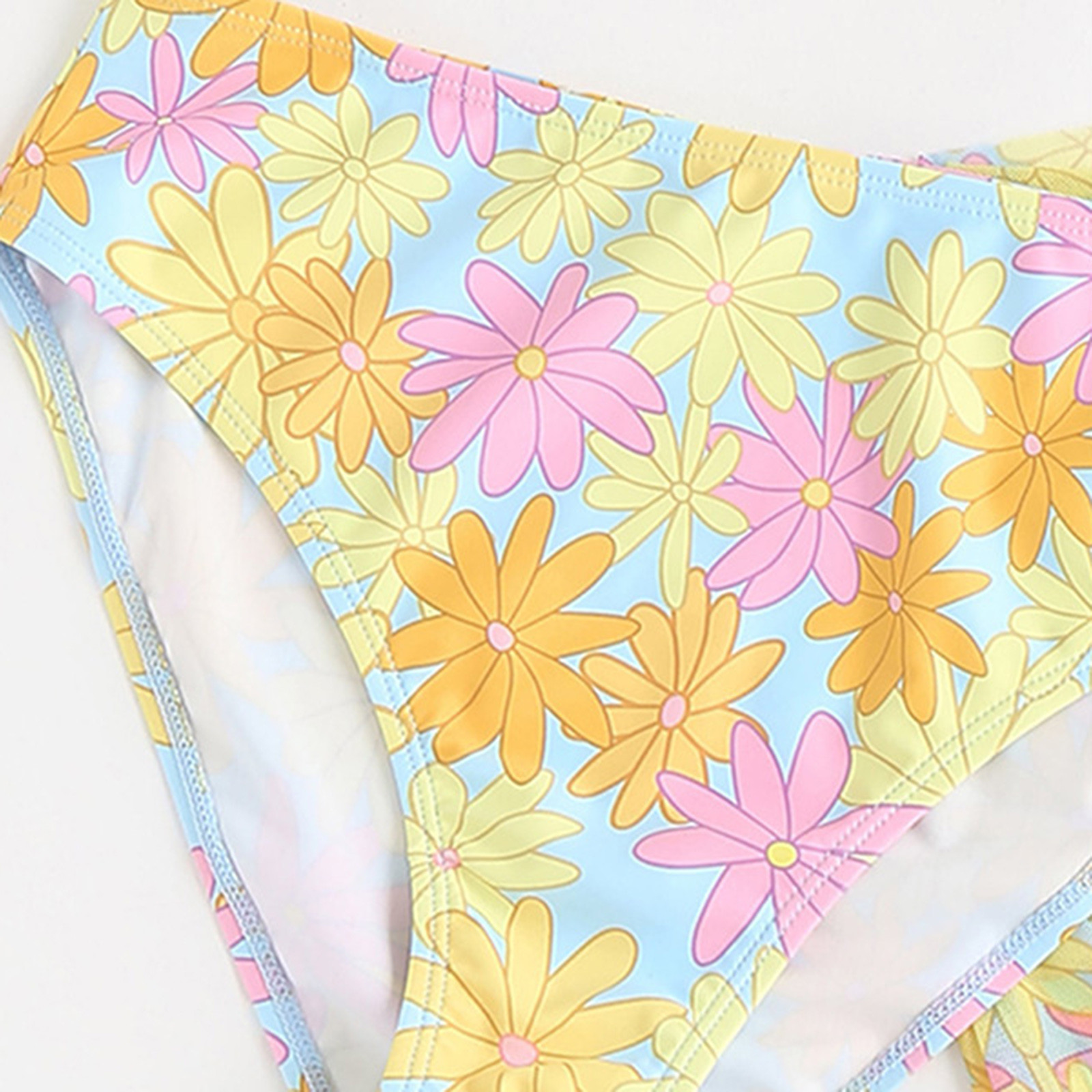 Gubotare Toddler Girl's 3 Piece Swimsuits Floral Bikini Bathing Suit