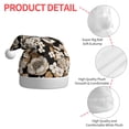 thumbnail image 4 of KLL Christmas Hats for Adults Plush Retro Hydrangeas Print Santa Hat Xmas Fluffy Santa Claus Hat for Women Men, 4 of 6