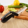 thumbnail image 2 of Tijeras para alimentos, cortadora, cortadora, utensilios de cocina, cuchillo de cocina de acero inoxidable con tabla de cortar incorporada para picadora de frutas y verduras, tijeras para alimentos, JAMW Sencillez, 2 of 4