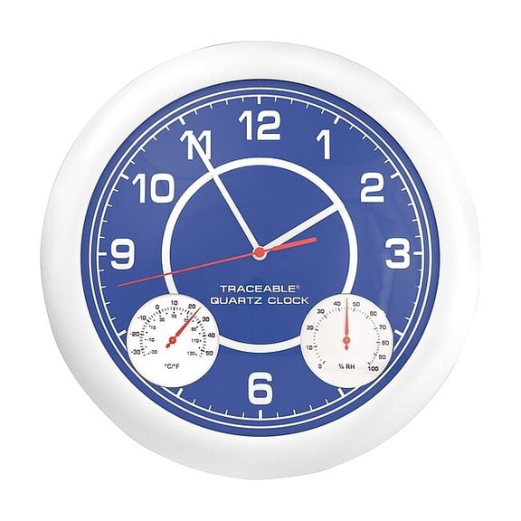 Manufacturer Varies 12-1/2" Clock w/ Thermometer/Humidity 1071