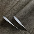 thumbnail image 5 of Grasscloth Wallpaper Peel and Stick 20.9in X 393in Fabric Contact Paper Wall Paper Textured Wallpaper Horizontal Stripes Look Self-Adhesive Thick Vinyl Embossed (Dark Brown), 5 of 15