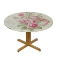 thumbnail image 3 of JEUXUS  Pink Vintage Rose Flower Tablecloth Spring Summer Floral Round Tablecloth 60 Inch Spring Table Cloth for Holiday Parties Dining Table Living Room Kitchen Decor, 3 of 7