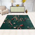 thumbnail image 3 of Non-Slip Area Rug 63x48in Indoor Washable Floor Mats Carpet Printed for Living Room, Bedroom, Home Decor Green Christmas Decoration, 3 of 7