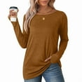 thumbnail image 3 of Ronuti Long Sleeve Shirts for Women Tunic Tops Thumb Hole Oversized Tshirts Fall Outfits, 3 of 8