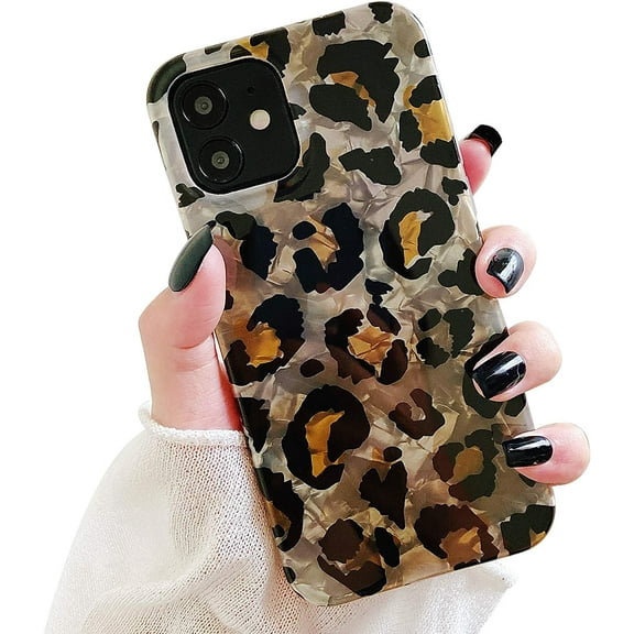 Leopard Case Compatible with iPhone 11 Case Glitter Sparkle Soft Silicone Gel Phone Case Flexible Protective Phone Case for iPhone 11