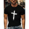 thumbnail image 1 of Camiseta deportiva informal para hombre: mezcla de poliéster transpirable, manga corta, cuello redondo, ideal para entrenamiento y uso informal. Para adultos, hombres, mujeres, adolescentes, jóvenes., 1 of 5