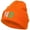 Orange, variant on India IND Flag Embroidered Long Beanie - White OSFM