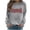 Gray, variant on Womens Long Sleeve Sweatshirt Rihanna Letter Print Design Soft Fabric Comfortable Silhouette for Casual Wear Gray L