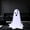 Dark Blue, variant on Halloween Freestanding Ghost Decor, Height Adjustable 23.6" to 70.9" Cloth Phantom, Assorted Facial Expressions for Porch, Lawn and Indoor Halloween Display