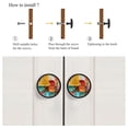 thumbnail image 4 of 4 Pcs Xmas Graphic Elements Knobs for Kitchen Cabinet Cupboard Dresser Bookcase Drawer Pulls Handles Round Home Decor, 4 of 5