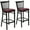 Burgundy Vinyl Seat/Black Metal Frame, variant on Flash Furniture HERCULES Series Vertical Back Bar Stools, Mahogany Wood/Black (Set of 2)