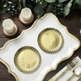 thumbnail image 6 of Efavormart 50 Pack | 5" Metallic Gold Scalloped Rim Dessert Paper Plates, Disposable Round Appetizer Party Plates - 250 GSM, 6 of 11