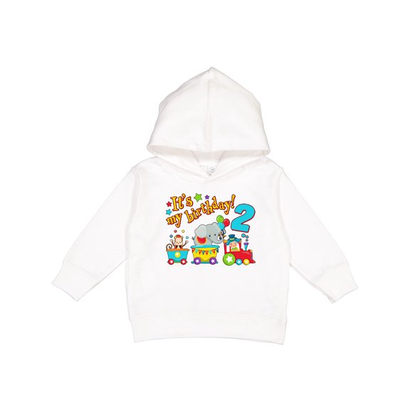 Inktastic It's My Birthday Circus Train 2nd Birthday Toddler Hoodie