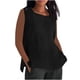thumbnail image 3 of Blusa de manga larga,Blusa plisada sin mangas para mujer, cuello redondo, efecto lino, 100 % poliéster, corte holgado para uso informal, sopatenor, 3 of 8