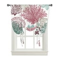 thumbnail image 2 of Ocean Coral Shell StarWindow Curtain for Living Room Adjustable Curtains for Kitchen Cafe Tie Up Short Drapes, 2 of 6