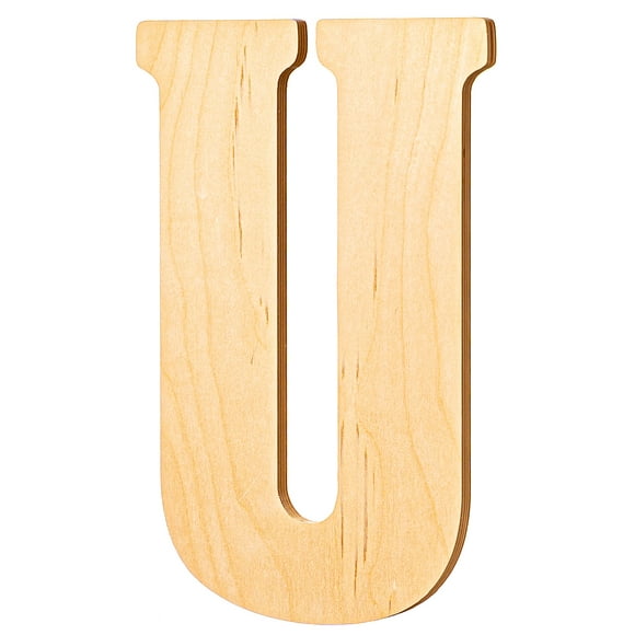 UNFINISHEDWOODCO Vintage 23 Inch Unfinished Letter U, 23 Tall