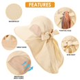 thumbnail image 6 of Minzimin Womens Sun Hat UV Protection, Foldable Waterproof Wide Brim Bucket Hats with Neck Flap for Summer Beach Fishing Hiking, 6 of 7