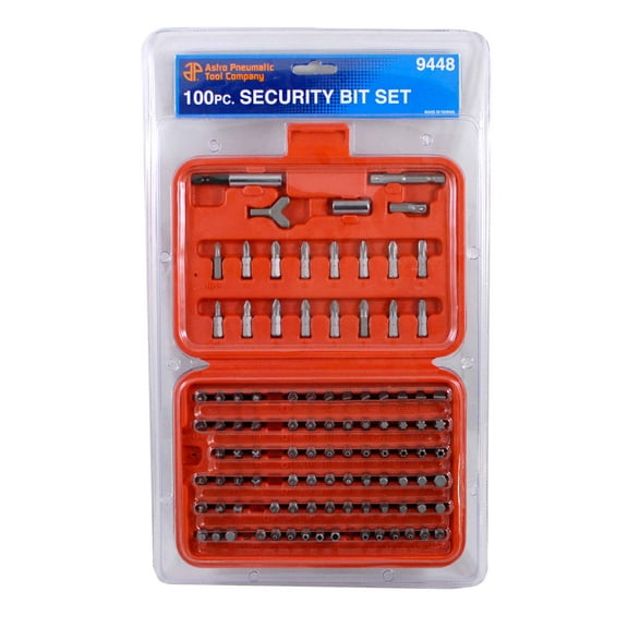 Astro Pneumatic 9448 100-piece Professional Bit Set In Plastic Case