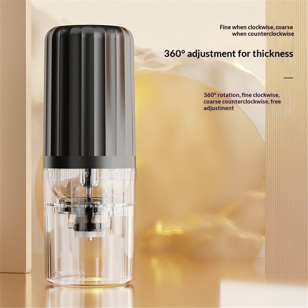 Electric Salt and Pepper Grinder Set Rechargeable, Large Capacity, Adjustable Coarseness,One Hand Automatic Salt Pepper Shaker Set Mill, House Warming Gifts