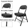 thumbnail image 3 of Mini Folding Chair, Garage Stool, Portable Camping Chair with Padded Seat, Lightweight and Compact Lawn Chair, for Patio, Garage, Camping, Fishing, Hiking, Hunting, Picnic, Beach, Black, 3 of 10