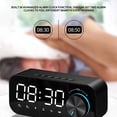thumbnail image 6 of Wovilon Digital Alarm Clock with Bluetooth Speaker New Smart Mirror Bluetooth Speaker Subwoofer Portable Mini Stereo Mini Clock Home Alarm Clock Card, 6 of 9