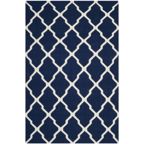 Safavieh Dhurries Navy/Ivory Area Rug