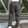 thumbnail image 4 of Plebaso Men's Cargo Pants Elastic Waist Casual Cotton Pants Lightweight Outdoor Work Hiking Trousers, 4 of 9