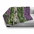 thumbnail image 3 of Flower Soft Flannel Fleece Blanket, Collage Mix Diverse Herbs and Blossoming Bouquet Flowers Romantic Wedding Concept, Cozy Plush for Indoor and Outdoor Use, 70" x 90", Green Violet, by Ambesonne, 3 of 6