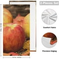 thumbnail image 2 of Dreamtimes Apples Fall Leaves Dish Towels Kitchen Towel 2 PCS, Autumn Fruits Hand Towels Ultra Soft and Highly Absorbent,Decorative Fingertip Face Towel for Bathroom Hotel, 28.3"x14.4", 2 of 5
