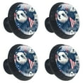 thumbnail image 2 of 4 Pcs American Flag and Animals Knobs for Kitchen Cabinet Cupboard Dresser Bookcase Drawer Pulls Handles Round Home Decor, 2 of 8