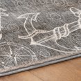 thumbnail image 5 of Addison Rugs Dream Shag Premium Machine Washable Transitional Nautical Gray Rectangle Rug, 5' x 7'6", 5 of 8
