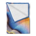 thumbnail image 2 of Fractal Soft Flannel Fleece Throw Blanket, Trippy Gradient Shell in Digital Textured Tones Sci Fi Design, Cozy Plush for Indoor and Outdoor Use, 50" x 60", Blue Merigold, by Ambesonne, 2 of 5