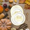 thumbnail image 6 of Thanksgiving Paper Plates 9 inch Fall Harvest Maple Leaves Pattern Disposable Dinning Plates with Gold Foil, Autumn Dinnerware Plate, Dinner Party BBQ Picnic Favor, 6 of 6