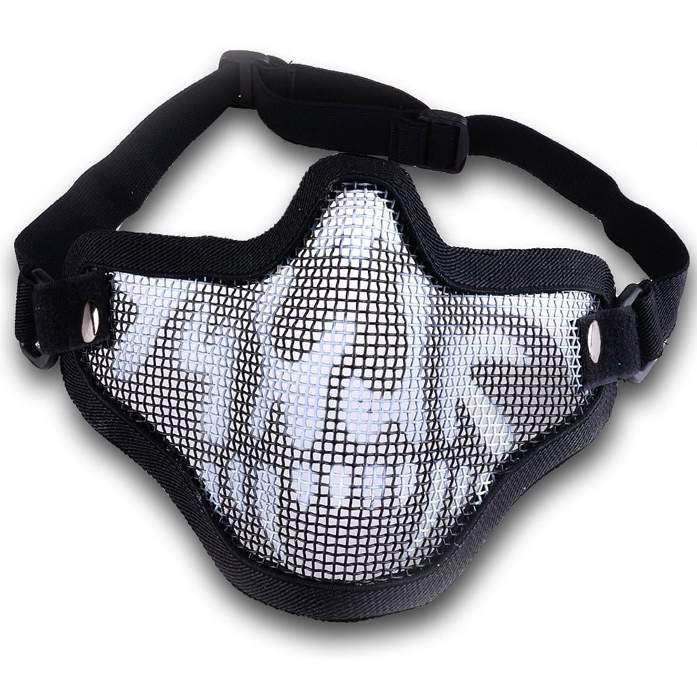 IMage Half Face Mask Tactical Strike Metal Mesh Protective Lower Mask Black by Image