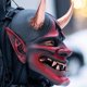 thumbnail image 4 of Máscara de demonio aterradora japonesa, disfraz de Halloween, accesorios de Cosplay malvados de Guerrero Ninja, 4 of 4