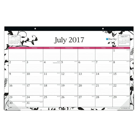 Blue Sky 17 X 11 Desk Pad Calendar July 2017 June 2018 Brickseek