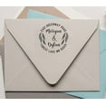 thumbnail image 2 of Printtoo Custom Monogram Round Rubber Stamp Rustic Wedding Invitation Address Stamper, 2 of 2