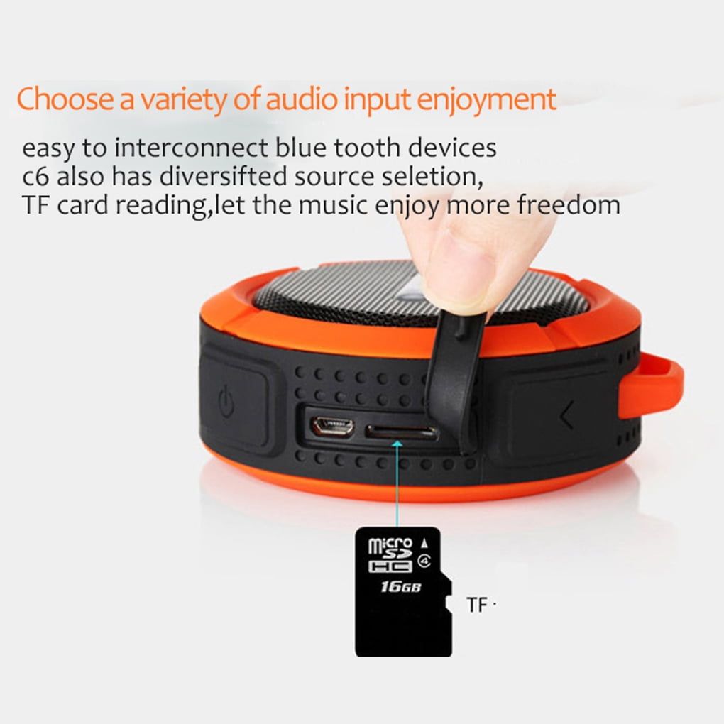 C6 Bluetooth Speaker Outdoor Waterproof Sound Box Wireless Sound Box Support Insert TFcard