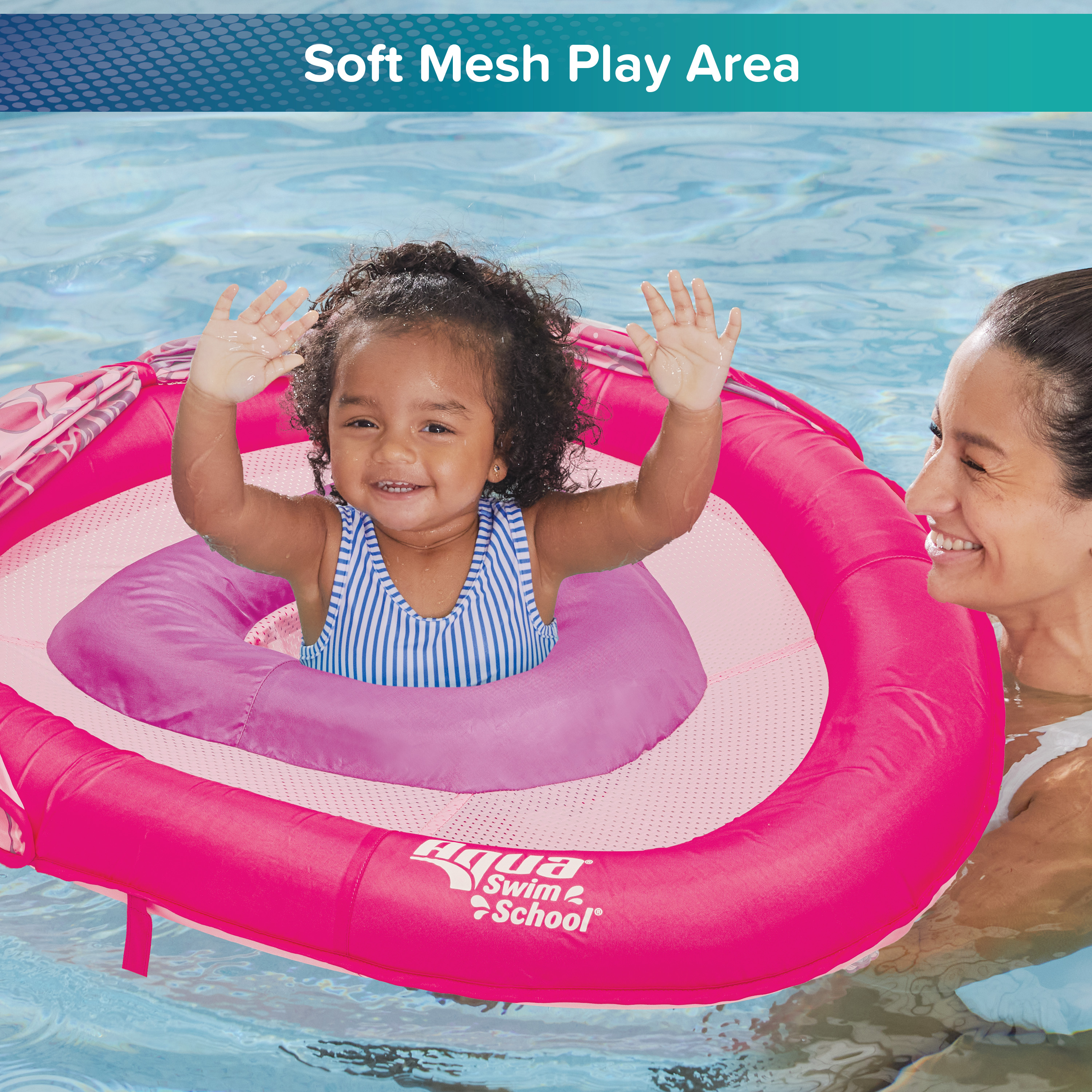 SwimSchool Grow-with-Me Baby Boat Float Pink Turtle photo 6