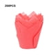 thumbnail image 1 of Forma de flor Cupcake Wrapper Cup Muffin Paper Liner Chocolate desechable soporte de papel decoración taza, rojo 200 Piezas Inevent HA5124-04B, 1 of 2