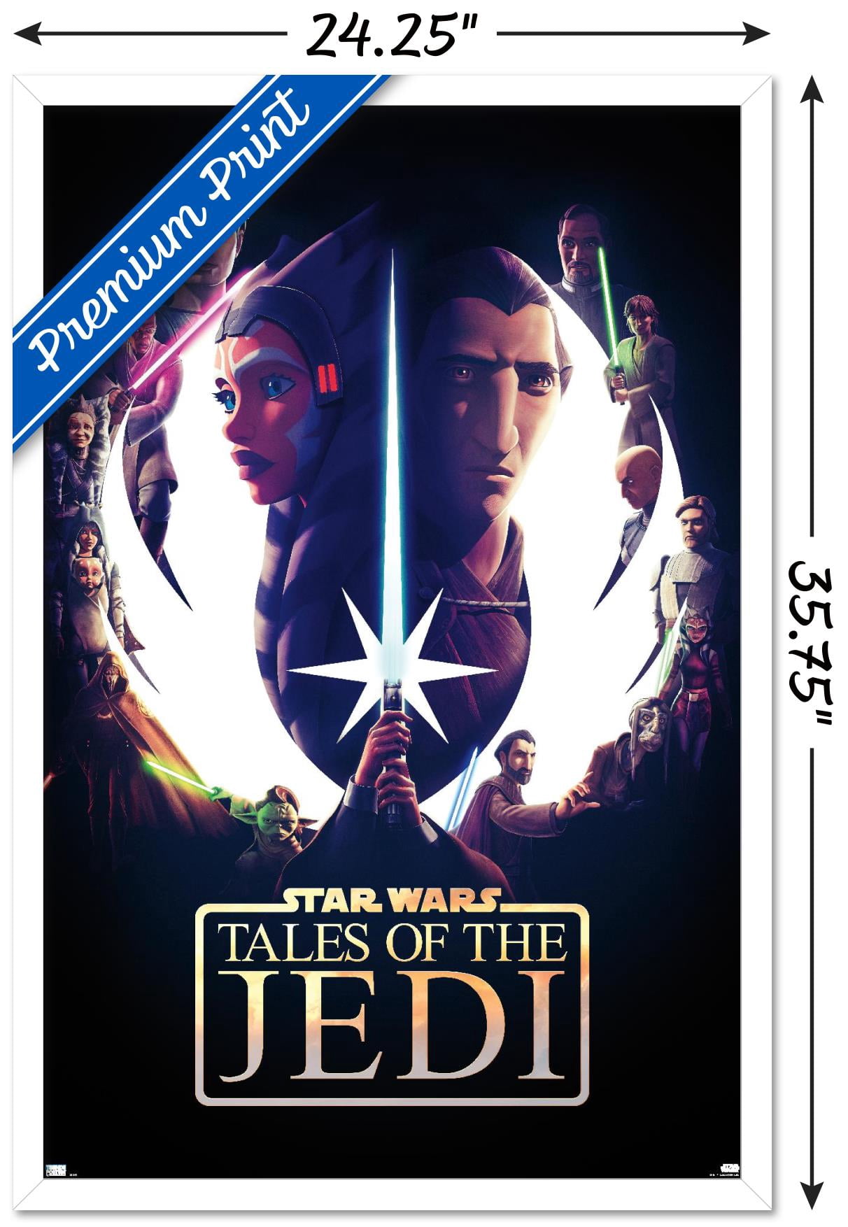 Star Wars: Tales of the Jedi - One Sheet Wall Poster, 22.375" x 34" Framed