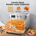 thumbnail image 3 of ECOWELL Combo de horno tostador y freidora de aire, 15 en 1, horno tostador, encimera, freidora de aire de acero inoxidable de 26.4 QT, horno de convección, para cocción uniforme y saludable de 360°,, 3 of 5