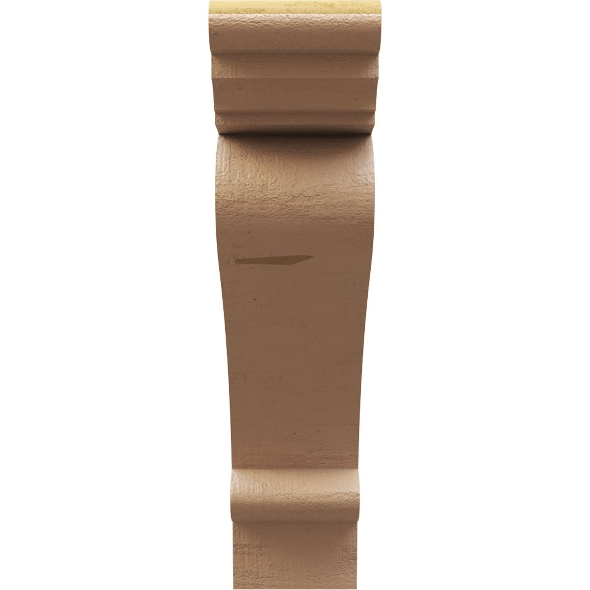 9"W x 36"D x 36"H Thin Mayflower Rough Cedar Woodgrain TimberThane Corbel, Primed Tan