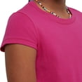 thumbnail image 3 of Hanes Girls Essential Tee 2-Pack, XL, Amaranth, 3 of 3