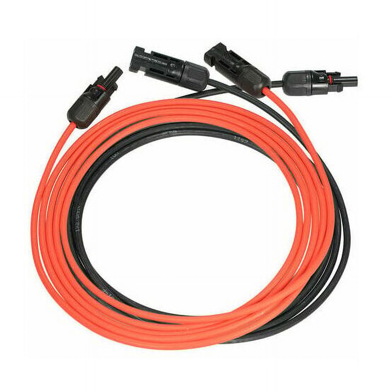 Solar Photovoltaic Extension Line Solar Panel Extension Cable with MC4 Connector Red + Black Pair, 14AWG 3 meters / 10 feet