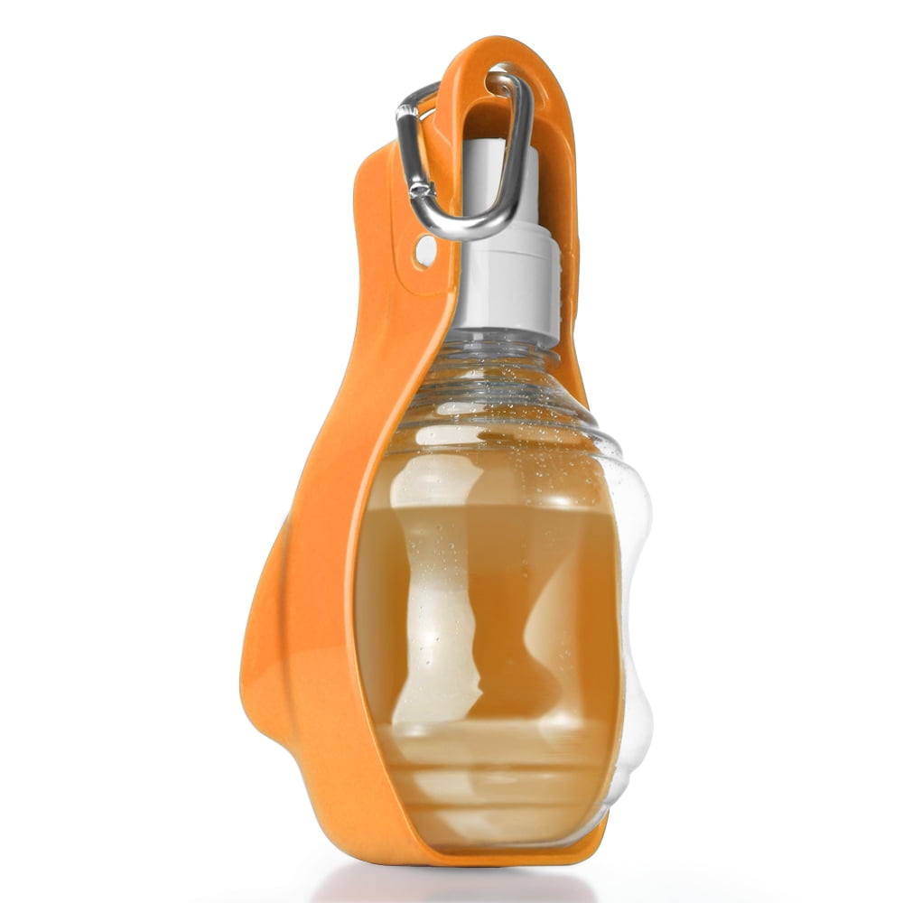 Dog Water Bottle with Foldable Bowl Holder Drink Cup Tray Stand