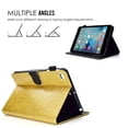thumbnail image 5 of iPad mini 4 Case, iPad mini 2 3 Case Cover, Allytech PU Leather Folio Glitter Sparke Full Protective Multi Angle Stand Auto Sleep Wake Case Cover with Pencil Holder for Apple iPad mini 1 2 3 4, Gold, 5 of 7